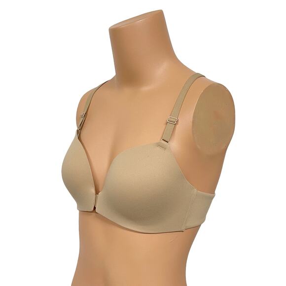 Soma Enbliss Front Close Racerback Bra Sz 32B New $54 Warm Amber Tan - Picture 2 of 8